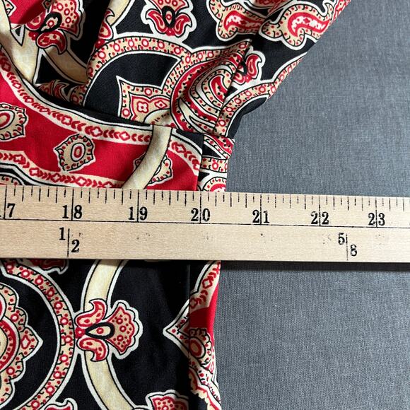 Jude Connally Shirt Dress Womens Large Black Red Floral Long Sleeves Button Up - Picture 8 of 8